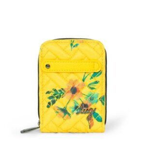 Lug Flurry RFID Anti-Theft Wallet in Bouquet Yellow - Secure Unisex Organizer